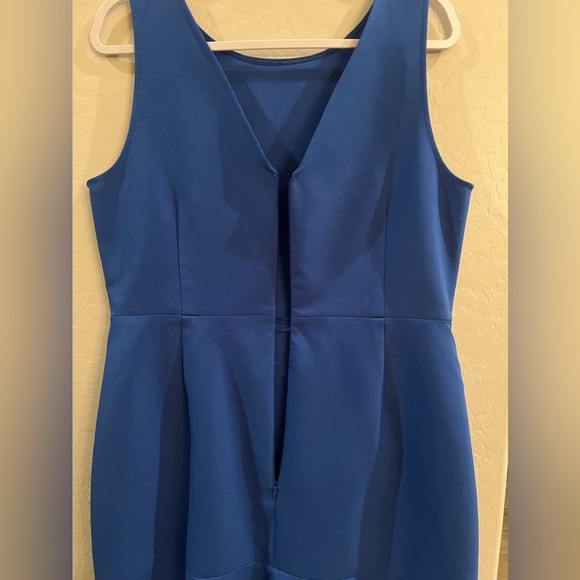 J Crew size 14 blue scalloped hem dress - Picture 6 of 7